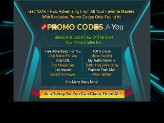 FREE PROMO CODES FOR YOU!