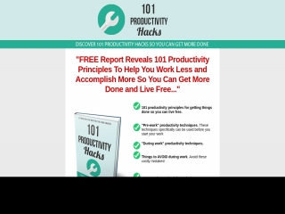 101 Productivity Hacks